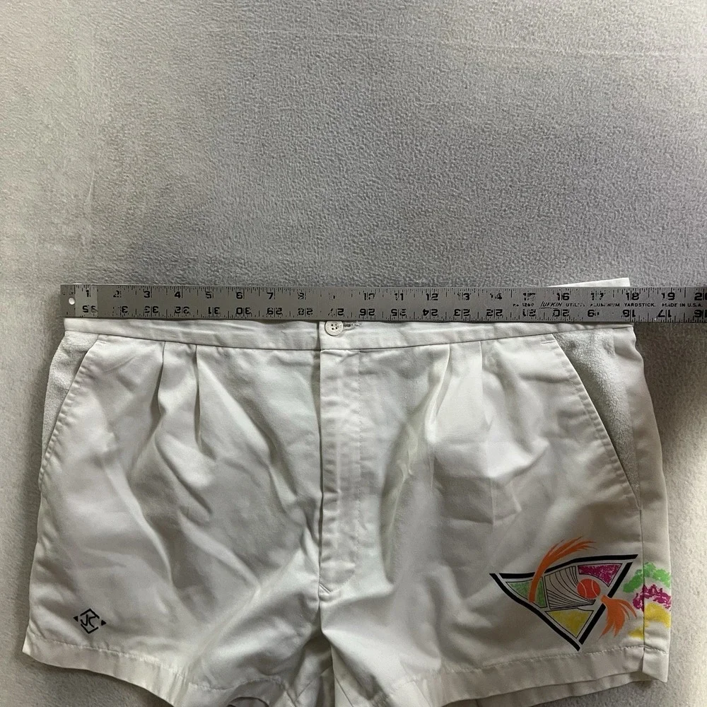 Vintage 70s 80s Slazenger Jimmy Connors Tennis Shorts White JC Sport Adult 38